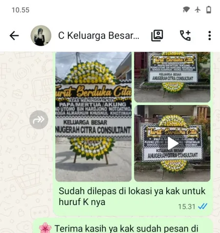 Pengiriman Papan Bunga Duka Gandoang Salem